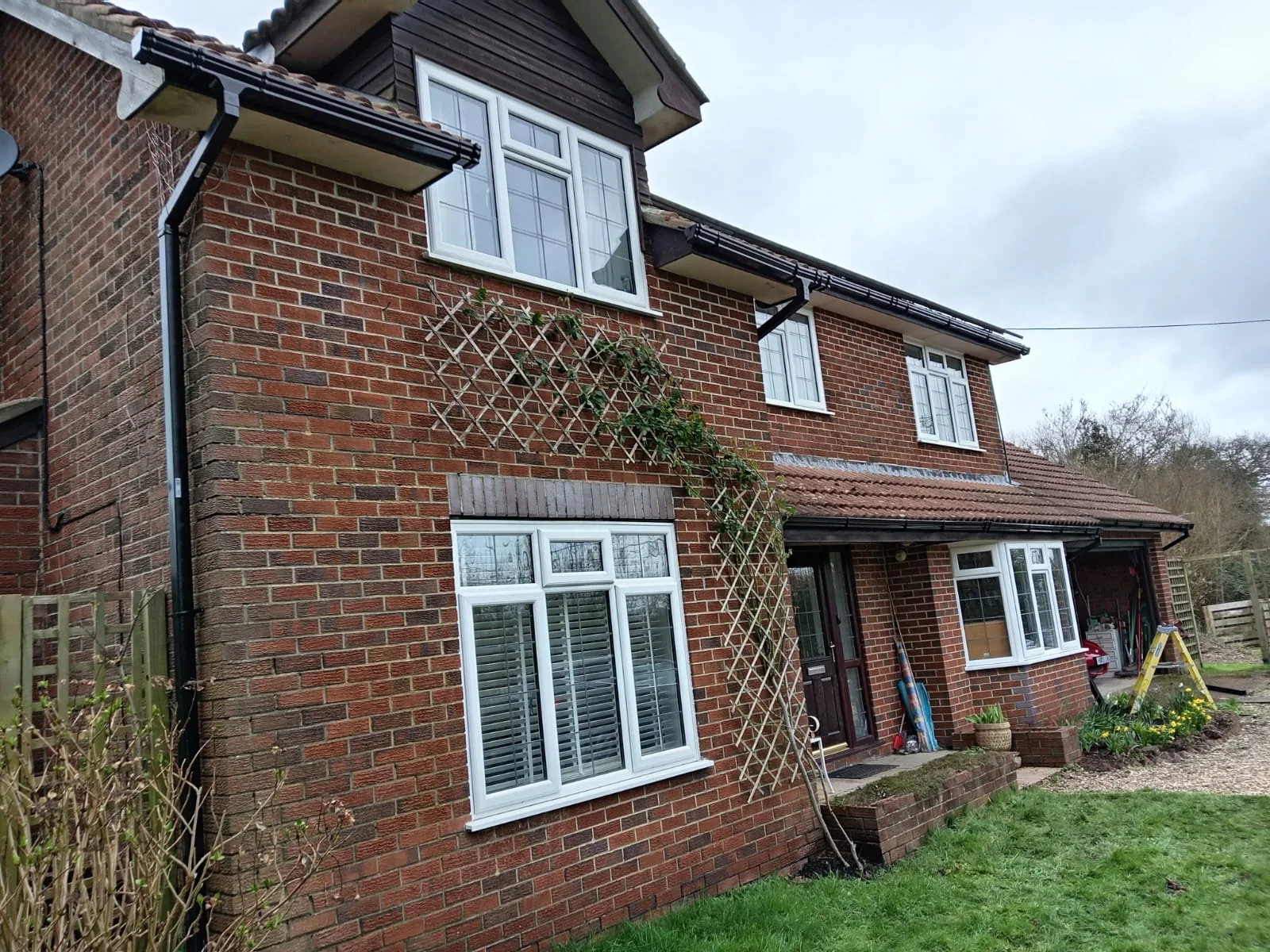 Roofing work on a residential property